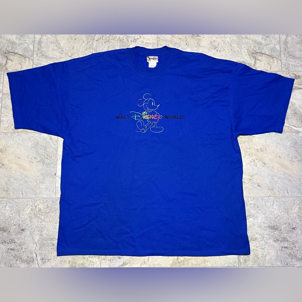 Vintage Walt Disney World T-Shirt Mens 2XL Mickey Mouse Cartoon 90s Tee USA